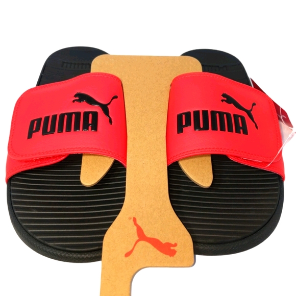 NEW Puma Cool Cat V Red Sport Slides Size 10 - Picture 2 of 6